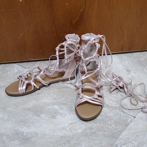 Shoes - Thigh-high lace up gladiator sandals